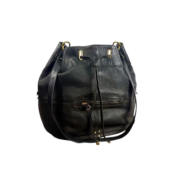 JEROME DREYFUSS ALAIN Bucket Black Large Leather Convertible Created in France - Picture 12 of 17